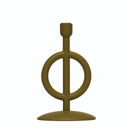 Hello Honey® 15" Green Circle Taper Candle Holder